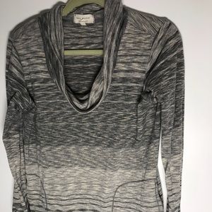 Heather gray cowl neck athletic pullover